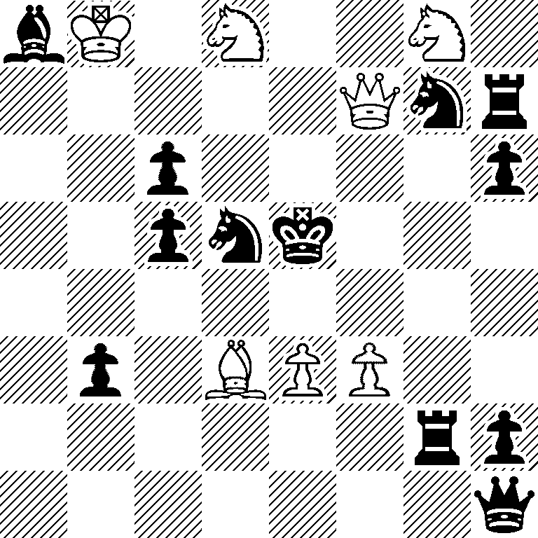 bK1N2N1/5Qnr/2p4p/2pnk3/8/1p1BPP2/6rp/7q