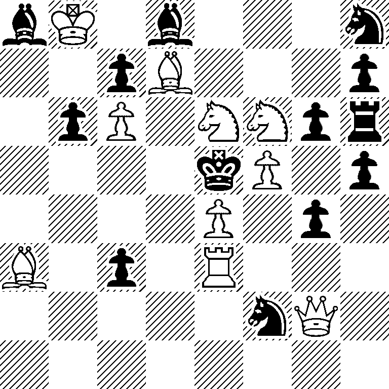 bK1b3n/2pB3p/1pP1NNpr/4kP1p/4P1p1/B1p1R3/5nQ1/8
