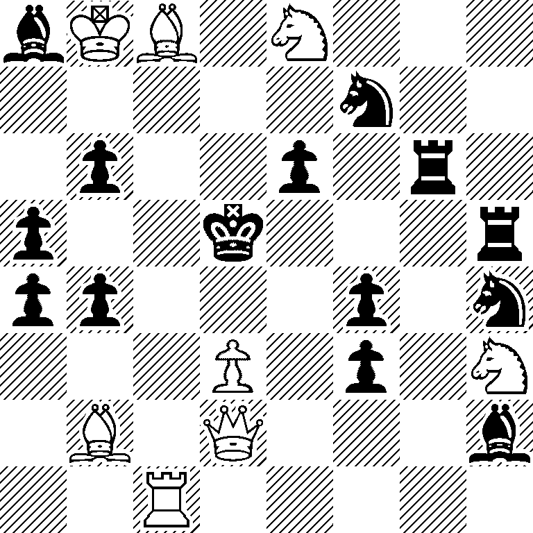 bKB1N3/5n2/1p2p1r1/p2k3r/pp3p1n/3P1p1N/1B1Q3b/2R5