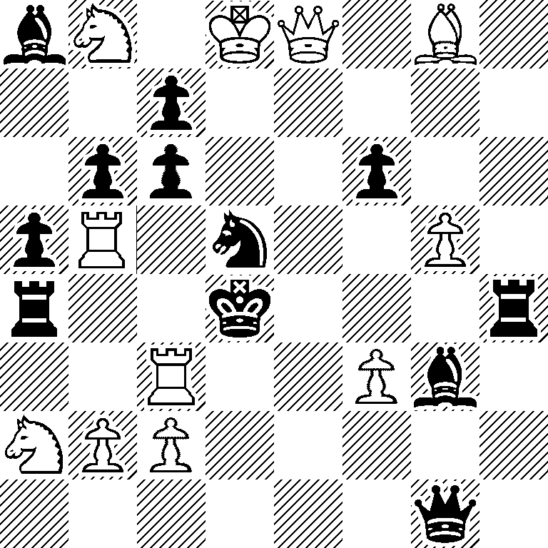 bN1KQ1B1/2p5/1pp2p2/pR1n2P1/r2k3r/2R2Pb1/NPP5/6q1