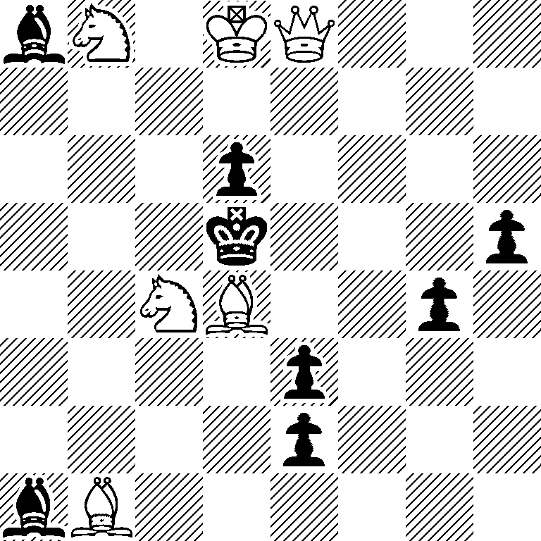 bN1KQ3/8/3p4/3k3p/2NB2p1/4p3/4p3/bB6