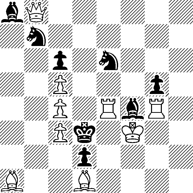 bQ6/1n6/2p1n3/2P3p1/2P1RbR1/2Pk1K2/3p4/B2B4