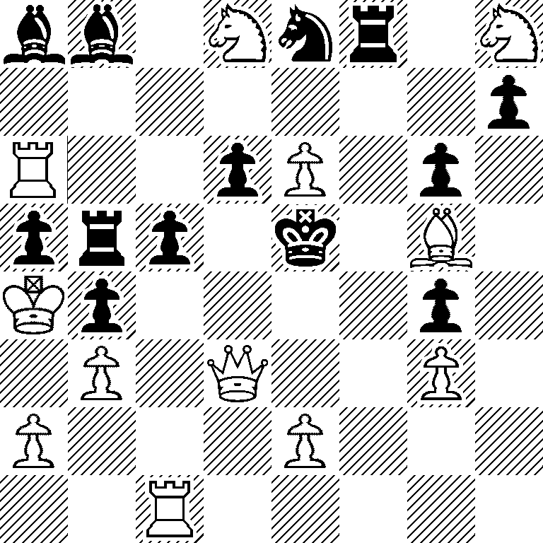 bb1Nnr1N/7p/R2pP1p1/prp1k1B1/Kp4p1/1P1Q2P1/P3P3/2R5