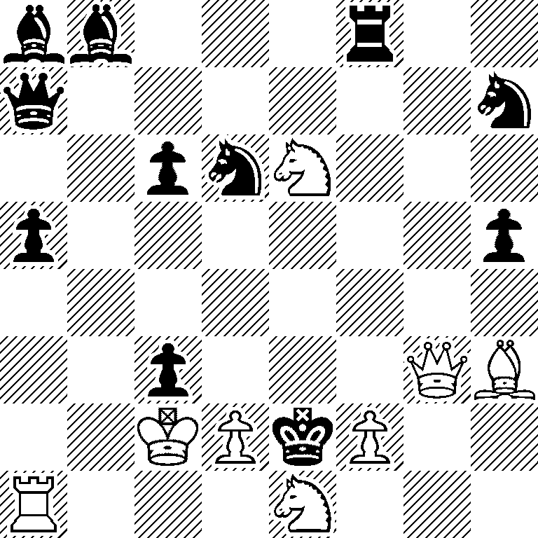 bb3r2/q6n/2pnN3/p6p/8/2p3QB/2KPkP2/R3N3