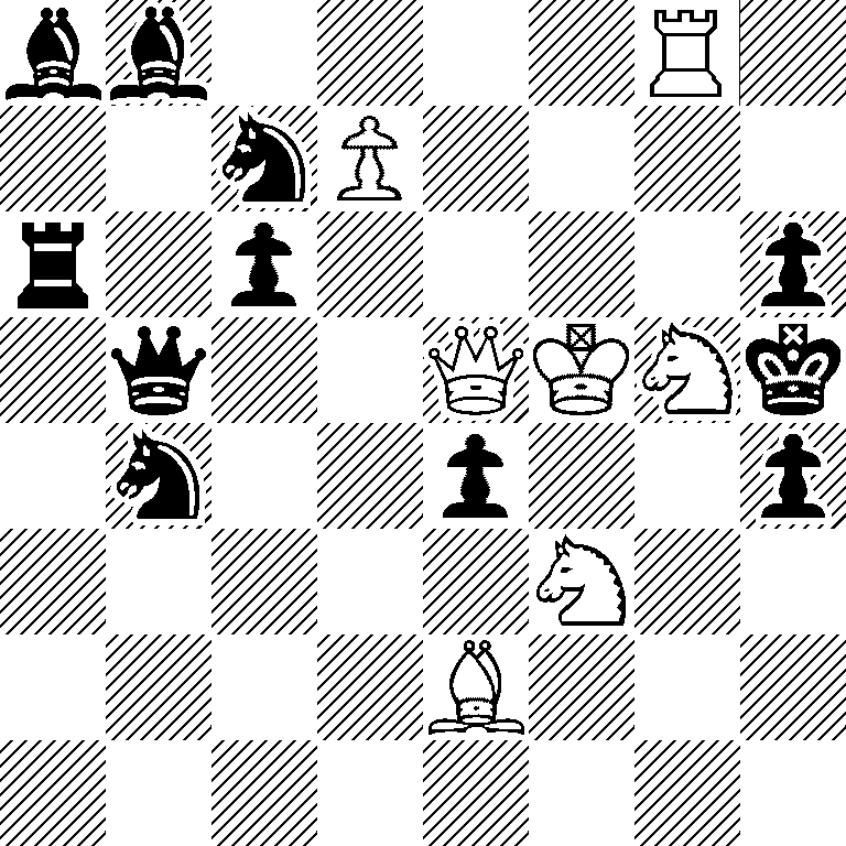 bb4R1/2nP4/r1p4p/1q2QKNk/1n2p2p/5N2/4B3/8