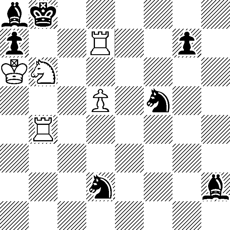 bk6/p2R2p1/KN6/3P1n2/1R6/8/3n3b/8