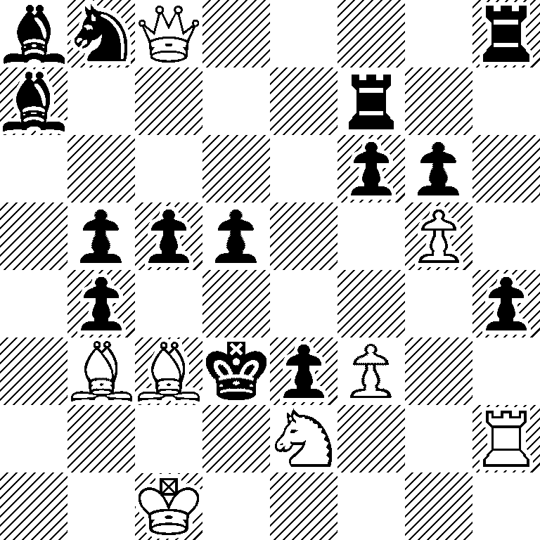bnQ4r/b4r2/5pp1/1ppp2P1/1p5p/1BBkpP2/4N2R/2K5