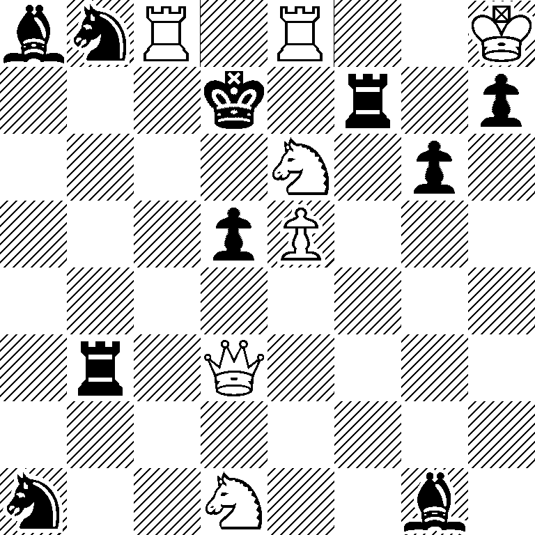 bnR1R2K/3k1r1p/4N1p1/3pP3/8/1r1Q4/8/n2N2b1