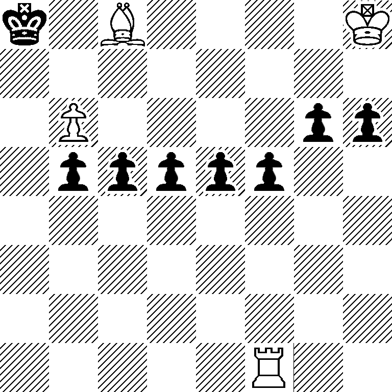 k1B4K/8/1P4pp/1ppppp2/8/8/8/5R2