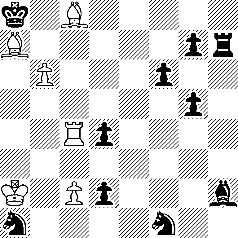 k1B5/B5pr/1P3p2/6p1/2Rp4/8/K1Pp3b/n4n2