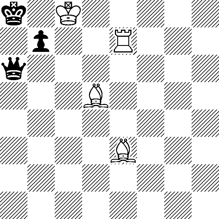k1K5/1p2R3/q7/3B4/8/4B3/8/8