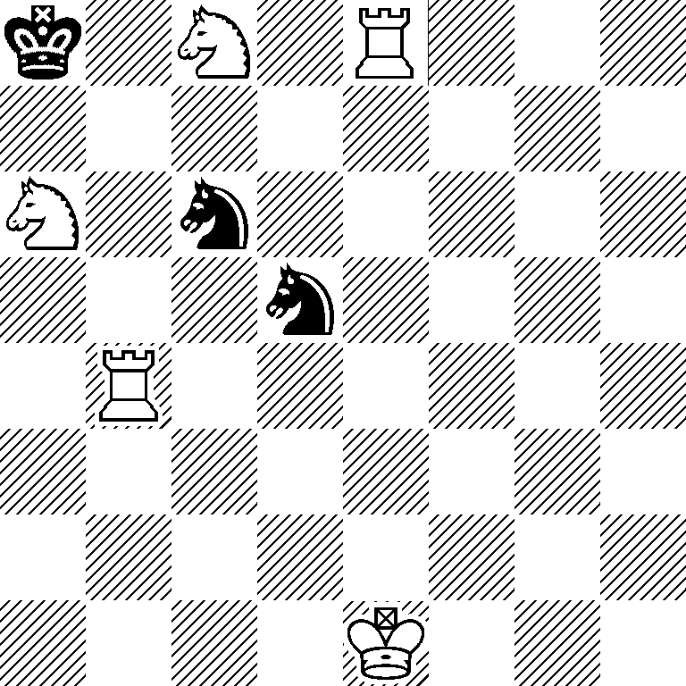 k1N1R3/8/N1n5/3n4/1R6/8/8/4K3