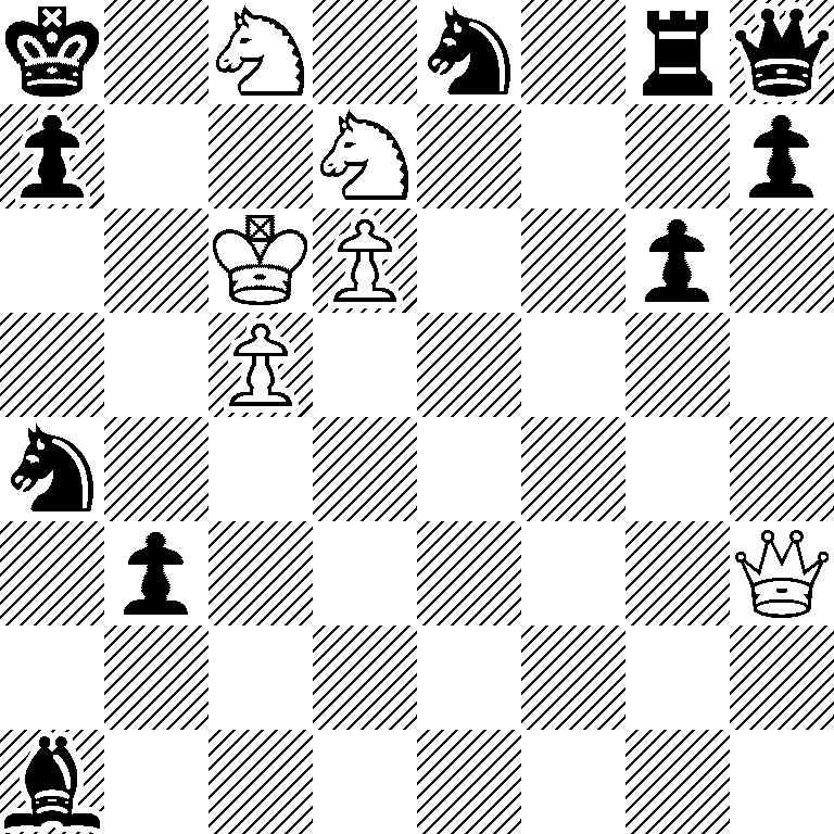 k1N1n1rq/p2N3p/2KP2p1/2P5/n7/1p5Q/8/b7