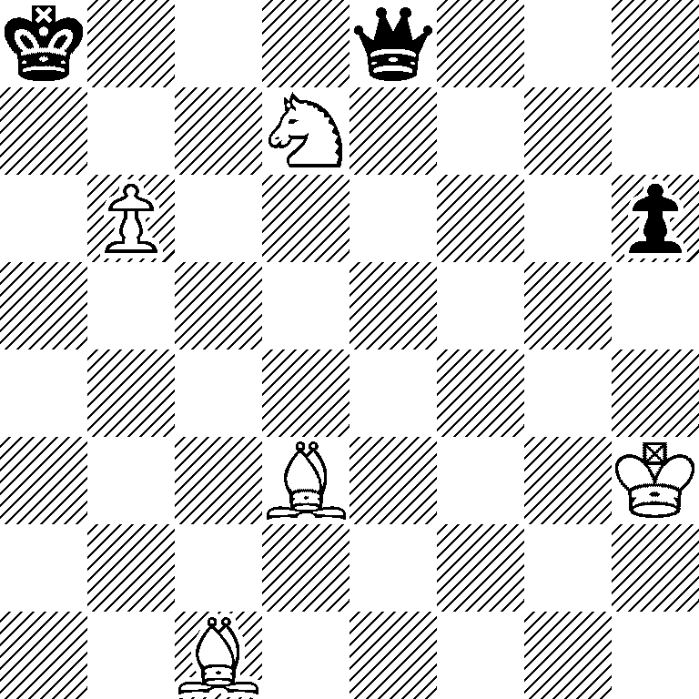 k3q3/3S4/1P5p/8/8/3B3K/8/2B5