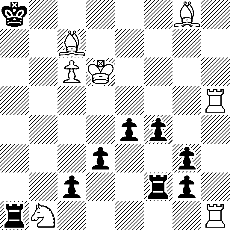 k5B1/2B5/2PK4/7R/4pp2/3p2p1/2p2rp1/rN5R