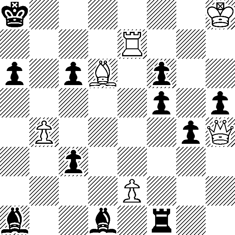 k6K/4R3/p1pB1p2/5p1p/1P4pQ/2p5/4P3/b2b1r2