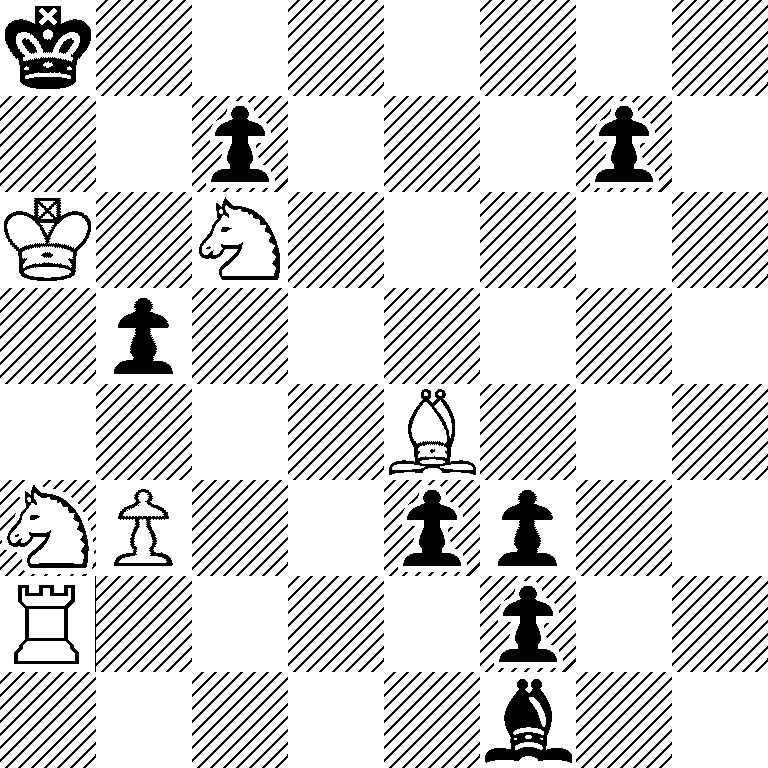 k7/2p3p1/K1N5/1p6/4B3/NP2pp2/R4p2/5b2