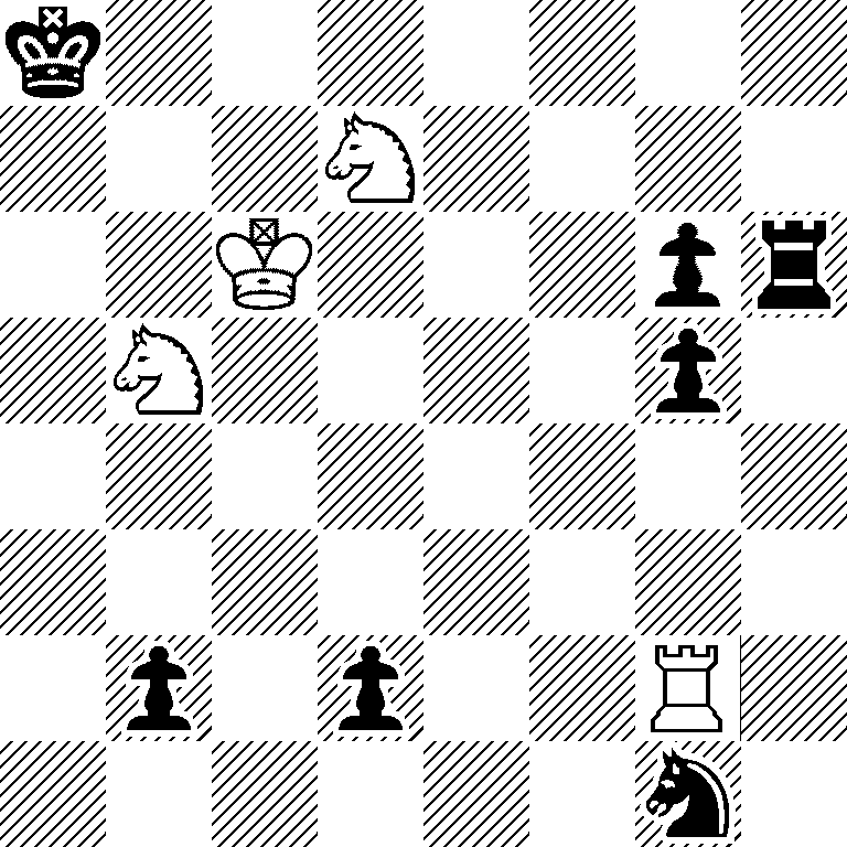 k7/3N4/2K3pr/1N4p1/8/8/1p1p2R1/6n1