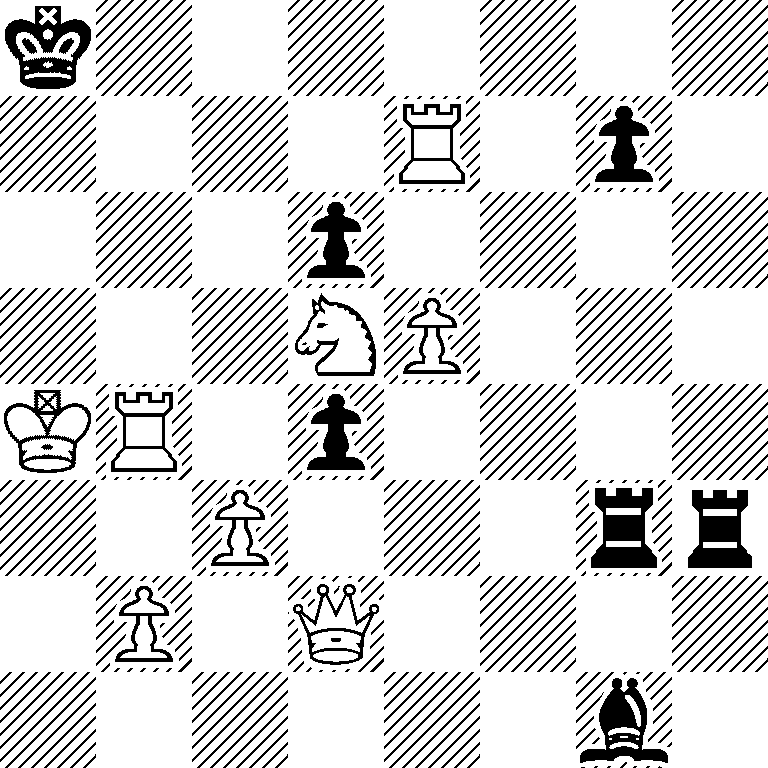 k7/4R1p1/3p4/3NP3/KR1p4/2P3rr/1P1Q4/6b1