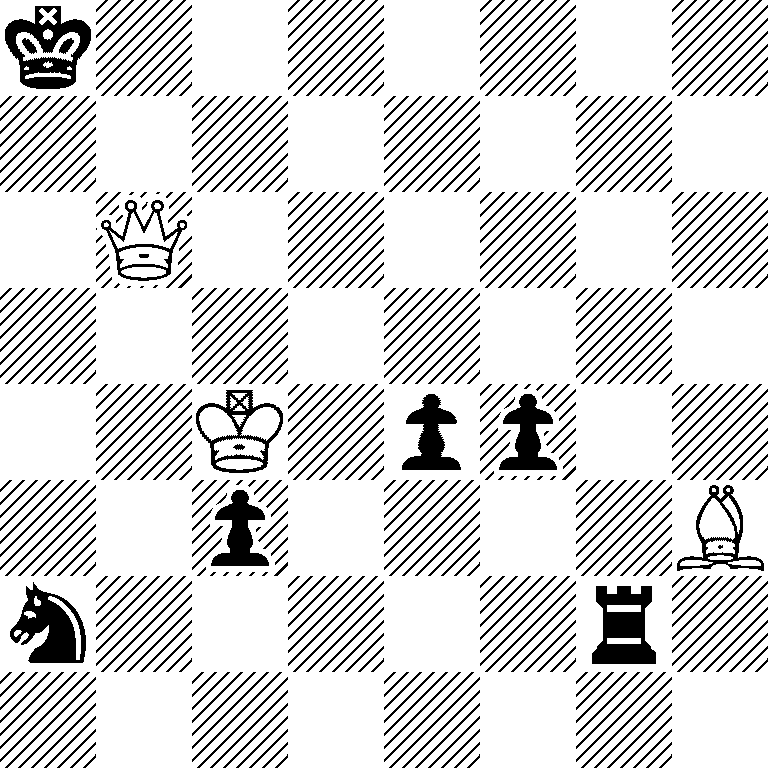 k7/8/1Q6/8/2K1pp2/2p4B/n5r1/8