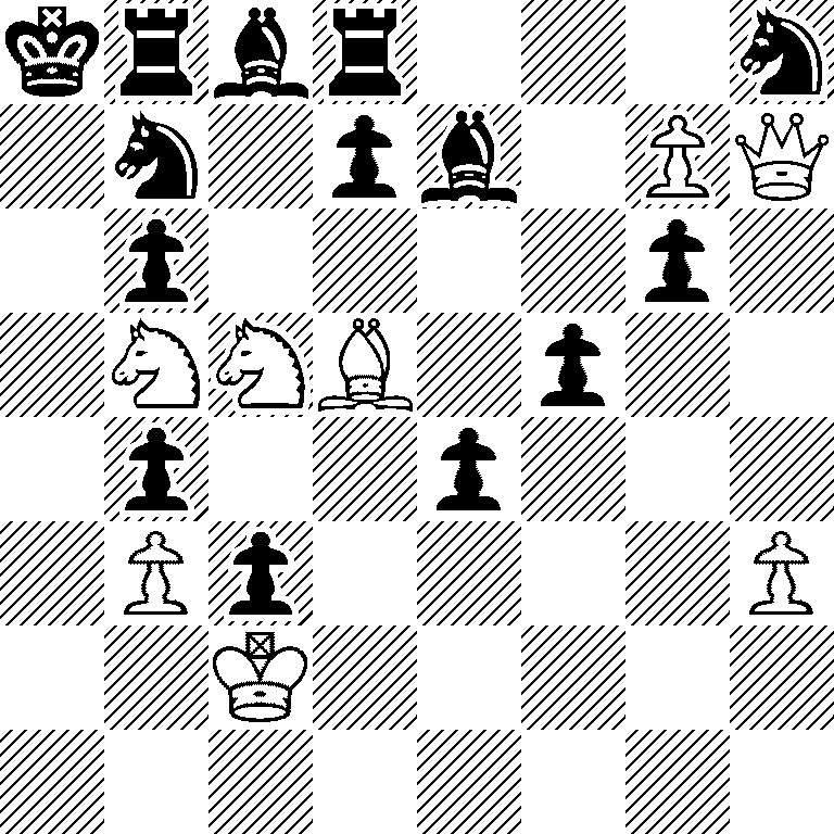krbr3n/1n1pb1PQ/1p4p1/1NNB1p2/1p2p3/1Pp4P/2K5/8