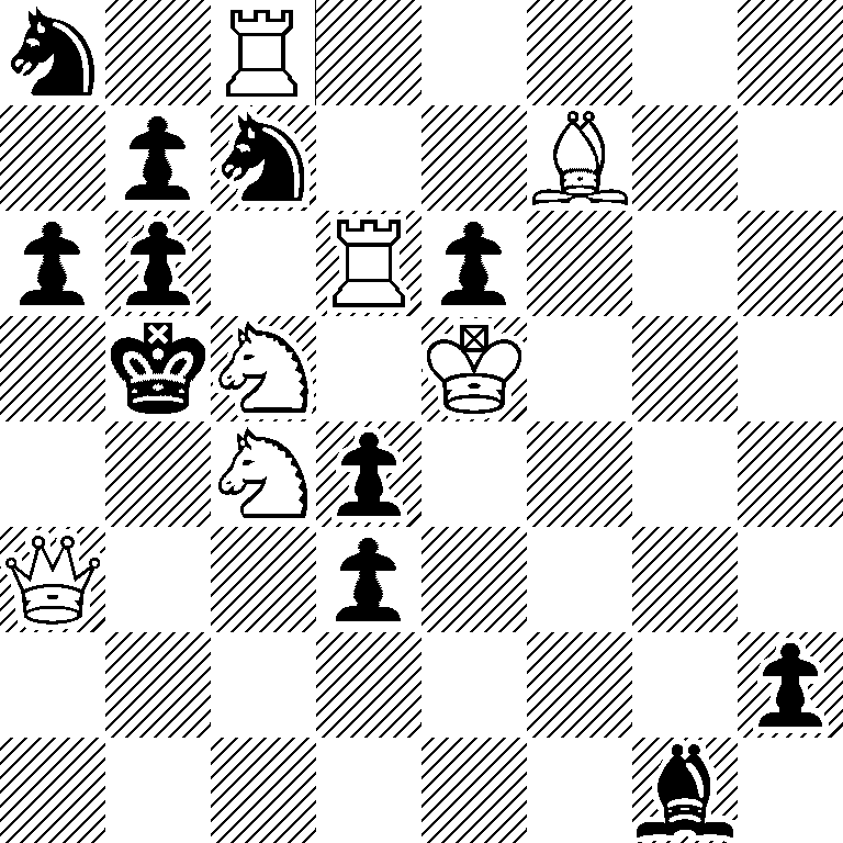 n1R5/1pn2B2/pp1Rp3/1kN1K3/2Np4/Q2p4/7p/6b1
