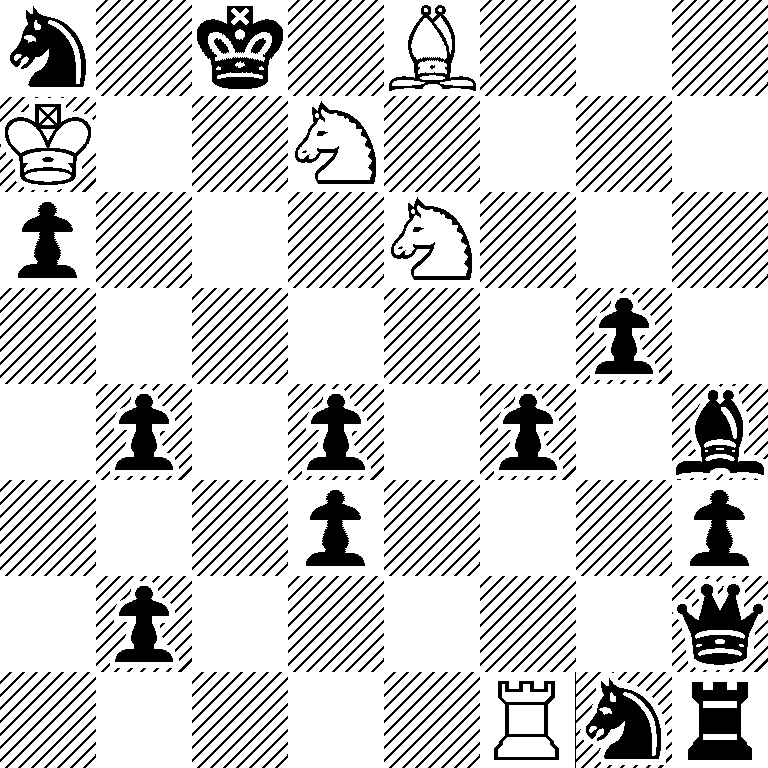 n1k1B3/K2N4/p3N3/6p1/1p1p1p1b/3p3p/1p5q/5Rnr