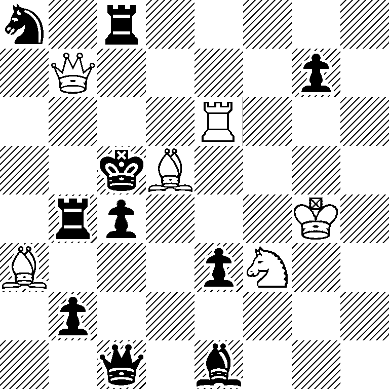 n1r5/1Q4p1/4R3/2kB4/1rp3K1/B3pN2/1p6/2q1b3