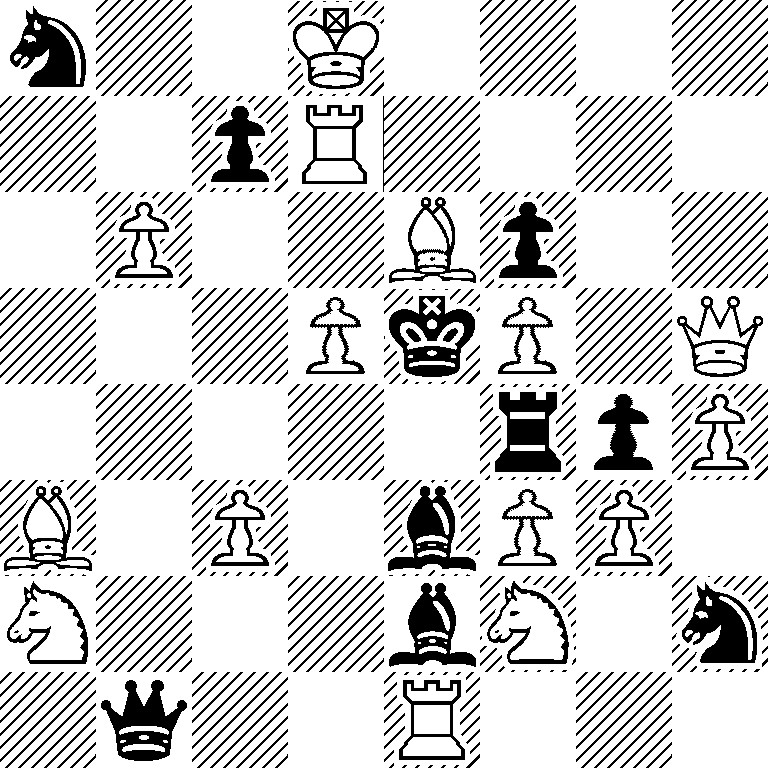 n2K4/2pR4/1P2Bp2/3PkP1Q/5rpP/B1P1bPP1/N3bN1n/1q2R3