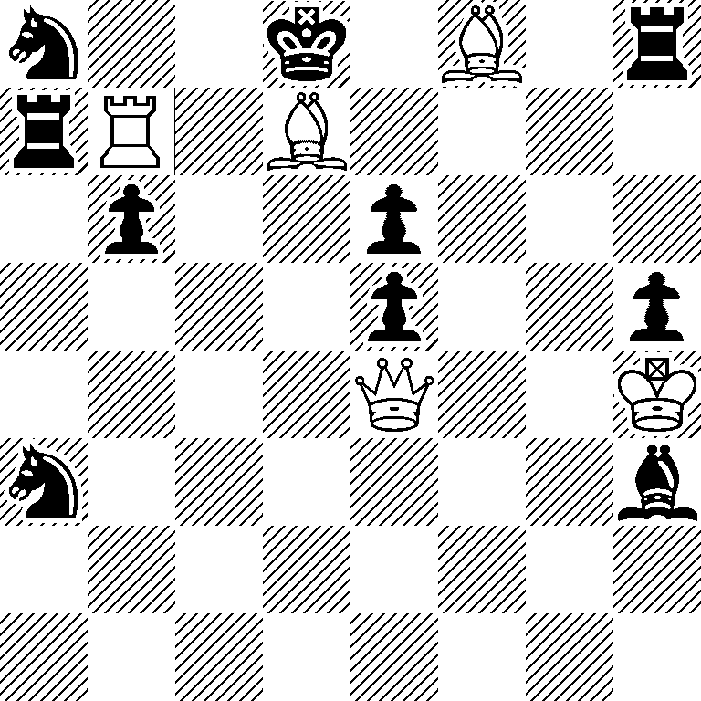 n2k1B1r/rR1B4/1p2p3/4p2p/4Q2K/n6b/8/8