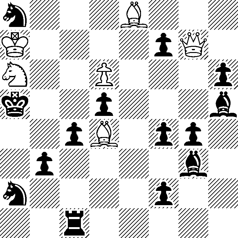 n3B3/K4pQ1/N2P3p/k2p3b/2pB1pp1/1p4b1/n4p2/2r5