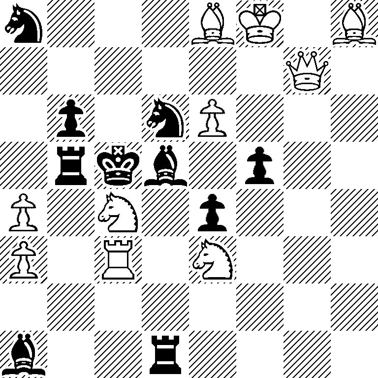 n3BK1B/6Q1/1p1nP3/1rkb1p2/P1N1p3/P1R1N3/8/b2r4