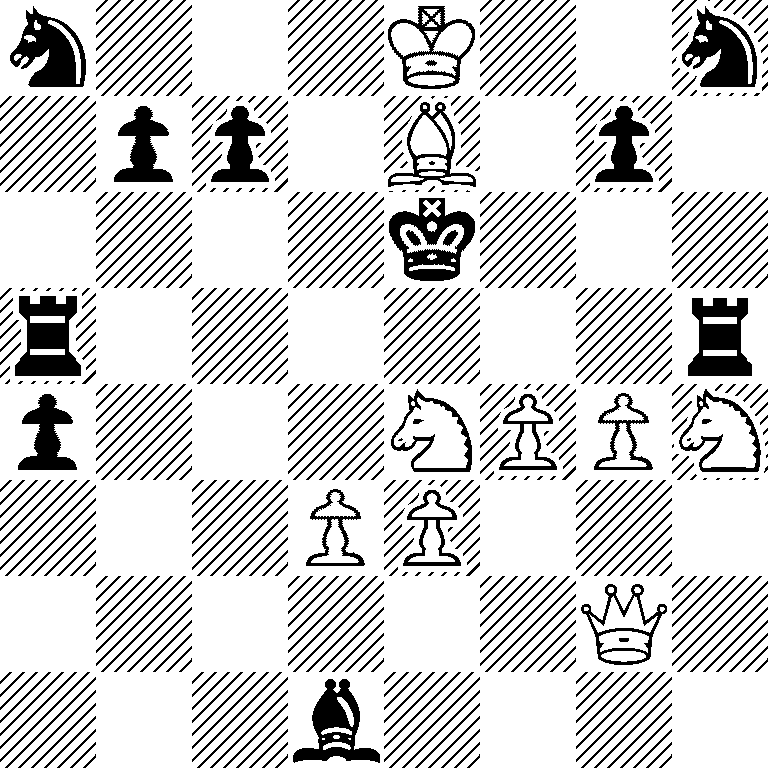 n3K2n/1pp1B1p1/4k3/r6r/p3NPPN/3PP3/6Q1/3b4
