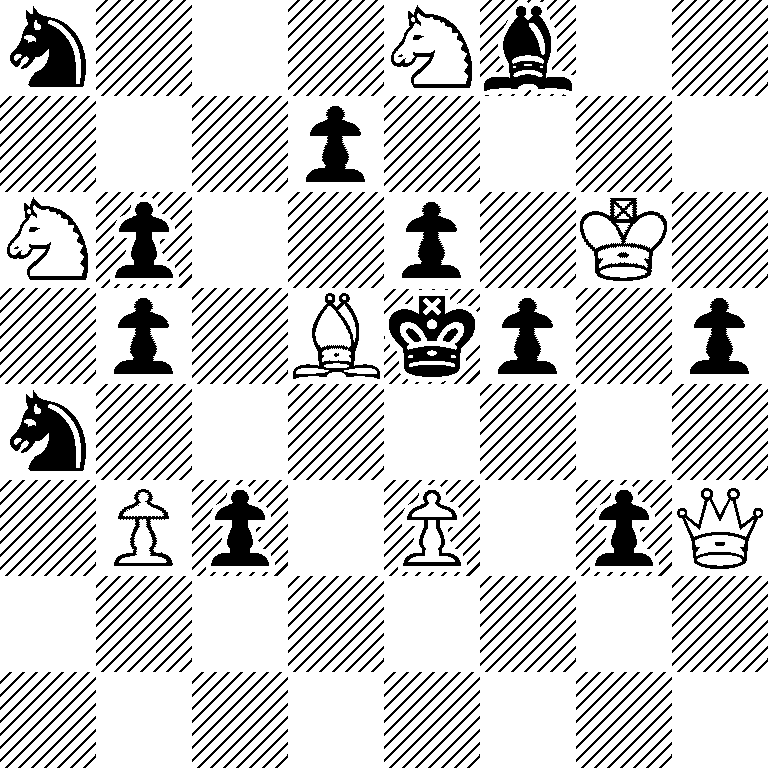 n3Nb2/3p4/Np2p1K1/1p1Bkp1p/n7/1Pp1P1pQ/8/8