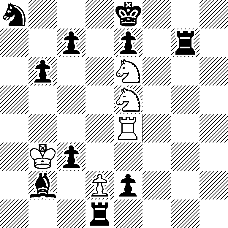 n3k3/2p1p1r1/1p2N3/4N3/4R3/1Kp5/1b1Pp3/3r4