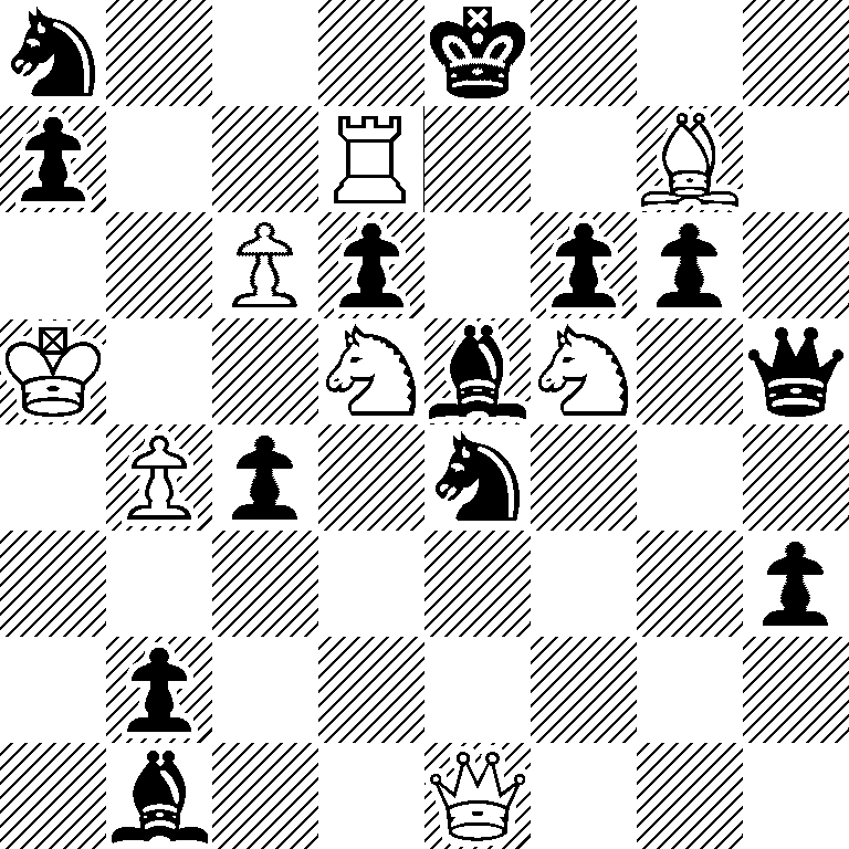 n3k3/p2R2B1/2Pp1pp1/K2NbN1q/1Pp1n3/7p/1p6/1b2Q3