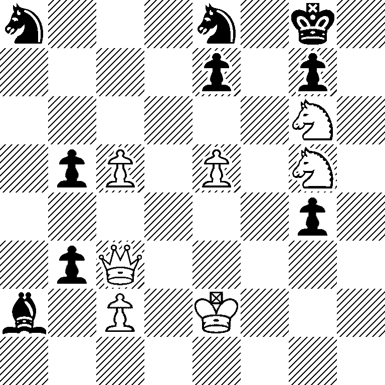 n3n1k1/4p1p1/6N1/1pP1P1N1/6p1/1pQ5/b1P1K3/8