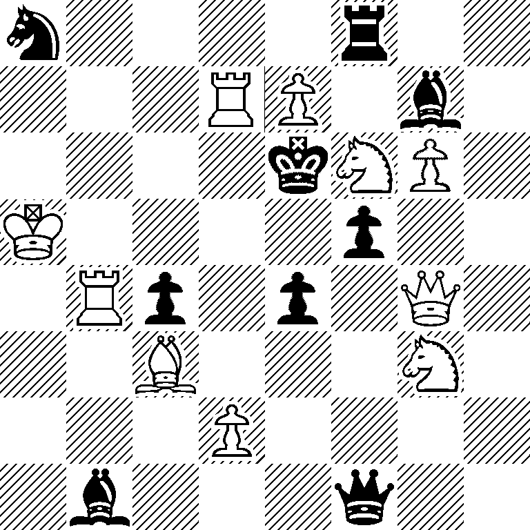 n4r2/3RP1b1/4kNP1/K4p2/1Rp1p1Q1/2B3N1/3P4/1b3q2