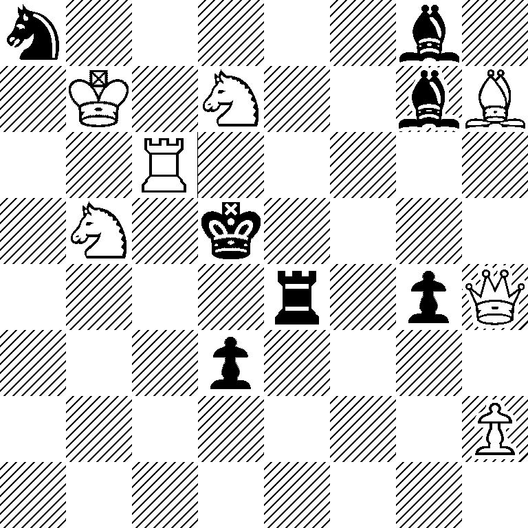 n5b1/1K1N2bB/2R5/1N1k4/4r1pQ/3p4/7P/8