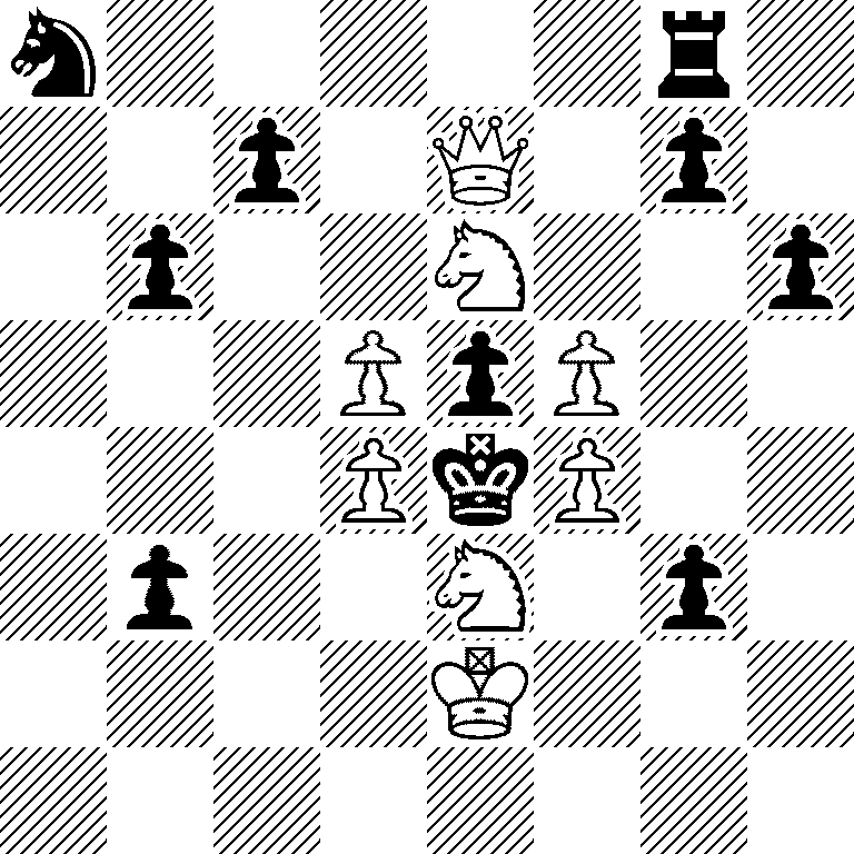 n5r1/2p1Q1p1/1p2N2p/3PpP2/3PkP2/1p2N1p1/4K3/8