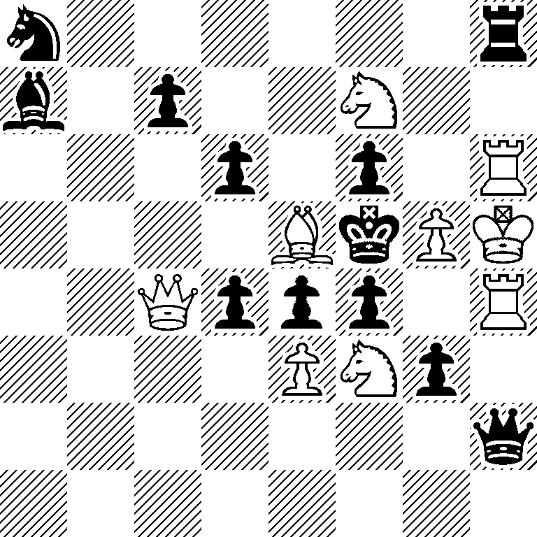 n6r/b1p2N2/3p1p1R/4BkPK/2Qppp1R/4PNp1/7q/8