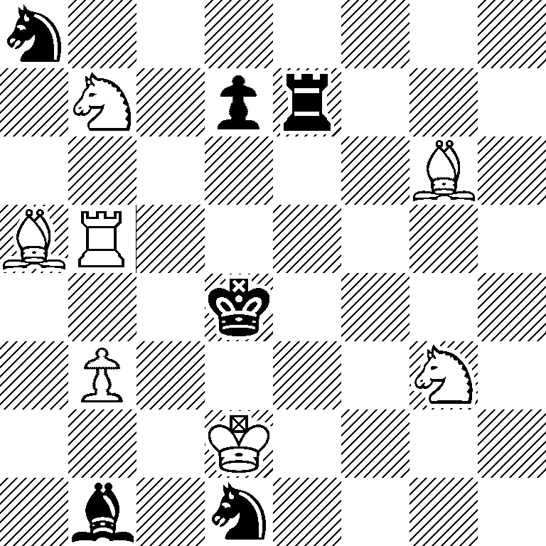 n7/1N1pr3/6B1/BR6/3k4/1P4N1/3K4/1b1n4