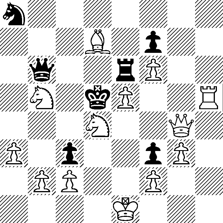 n7/3B1p2/1q2rP2/1N1kP2R/3N2Q1/P1p2pP1/1PP2P2/4K3