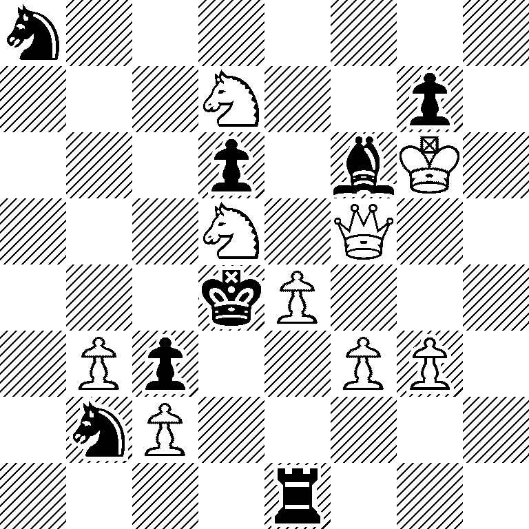 n7/3N2p1/3p1bK1/3N1Q2/3kP3/1Pp2PP1/1nP5/4r3