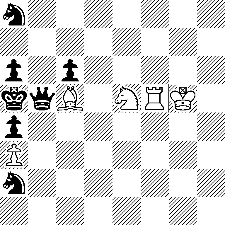 n7/8/p1p5/kqB1NRK1/p7/P7/n7/8