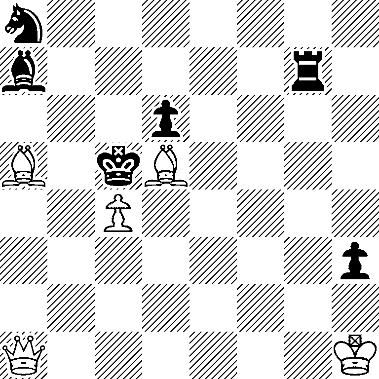 n7/b5r1/3p4/B1kB4/2P5/7p/8/Q6K