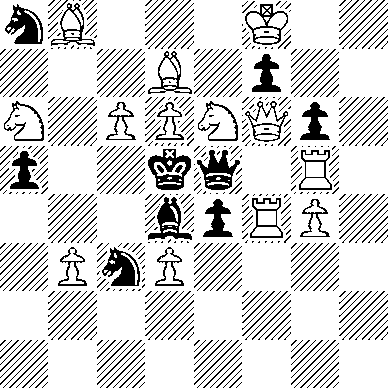 nB3K2/3B1p2/N1PPNQp1/p2kq1R1/3bpRP1/1PnP4/8/8