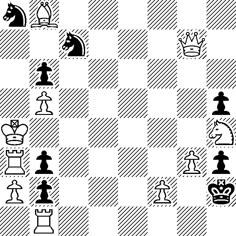 nB6/2n3Q1/1p6/1P5p/K6N/Rp4Pp/Pp3P1k/1R6