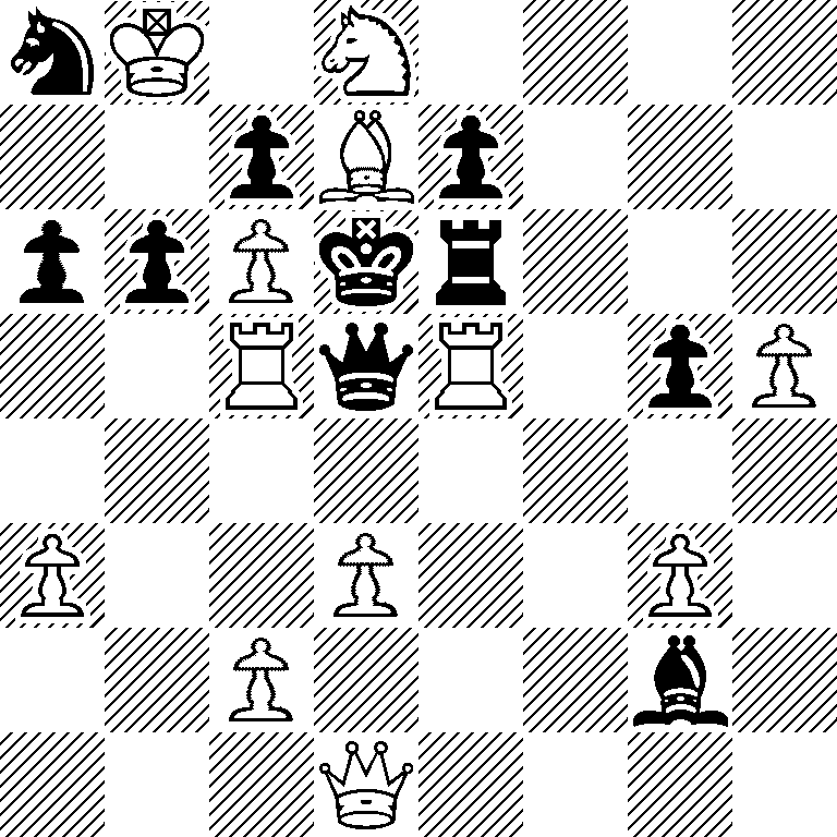 nK1N4/2pBp3/ppPkr3/2RqR1pP/8/P2P2P1/2P3b1/3Q4