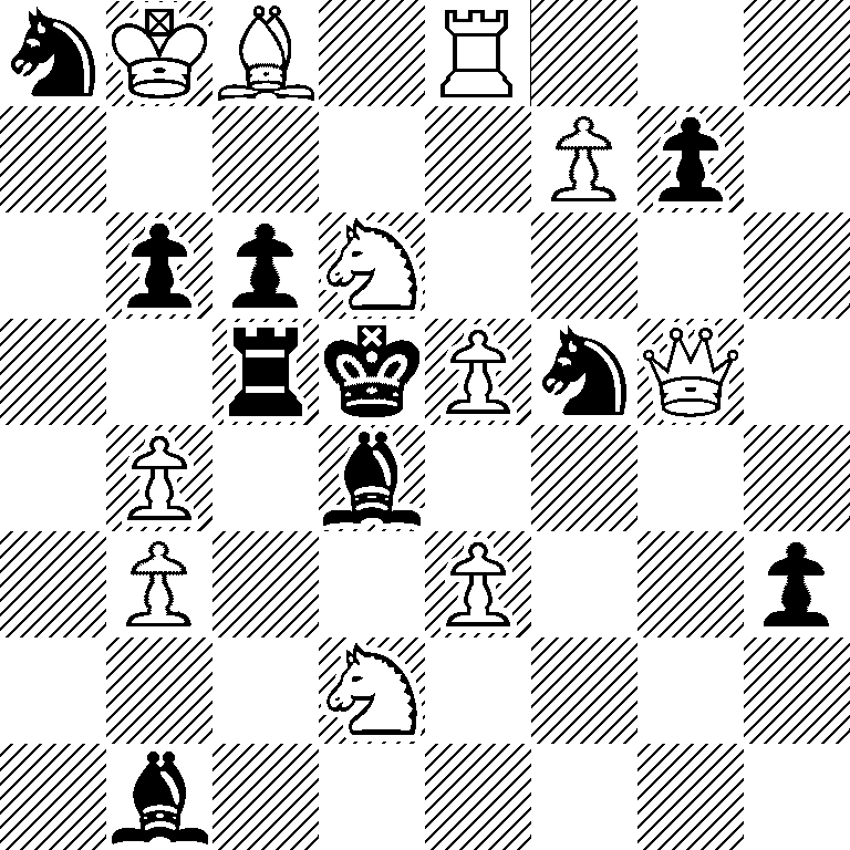 nKB1R3/5Pp1/1ppN4/2rkPnQ1/1P1b4/1P2P2p/3N4/1b6